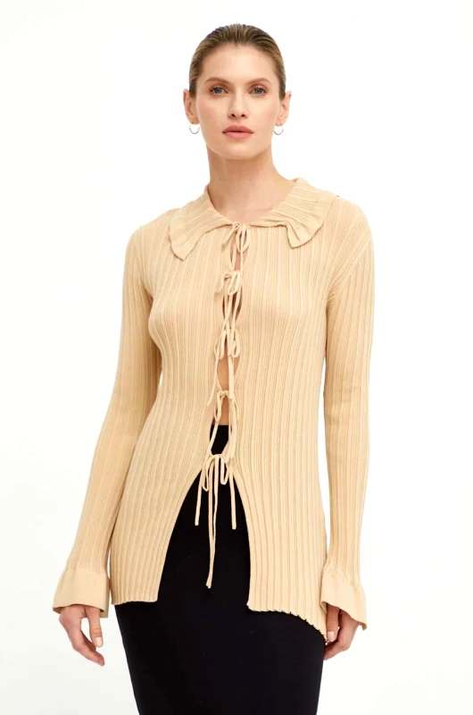 By Malene Birger Πλεκτή ζακέτα By Malene Birger χρώμα: μπεζ