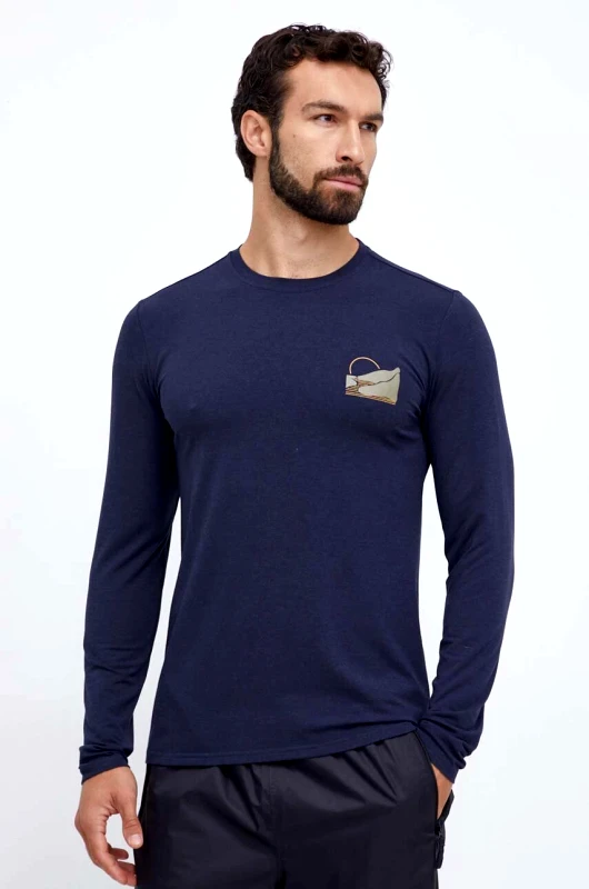 Viking Αθλητικό μακρυμάνικο Viking Escalante χρώμα: ναυτικό μπλε