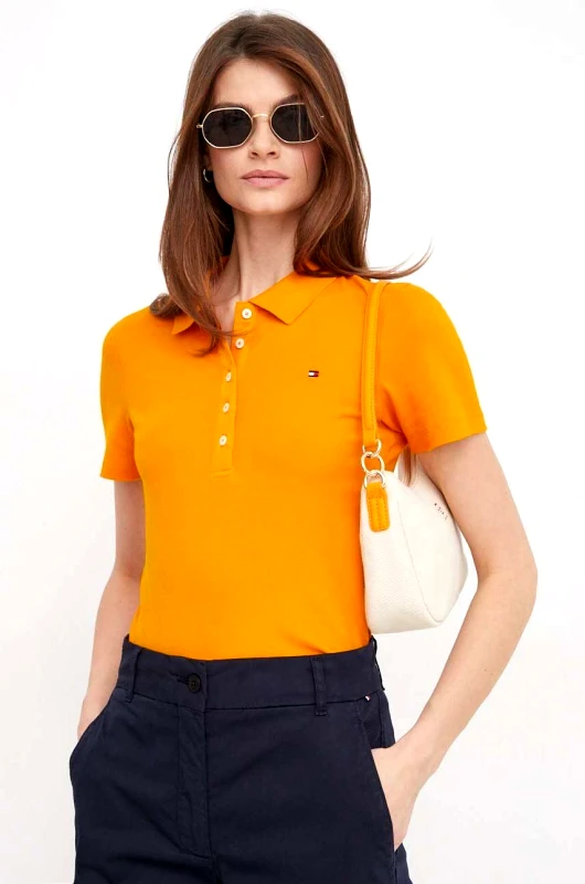 Tommy Hilfiger Πόλο Tommy Hilfiger χρώμα: πορτοκαλί