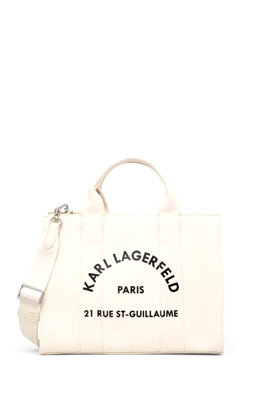 Karl Lagerfeld Τσάντα Karl Lagerfeld χρώμα: μπεζ