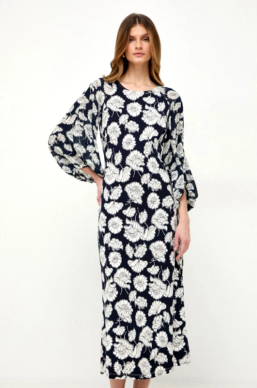 Weekend Max Mara Φόρεμα από συνδιασμό μεταξιού Weekend Max Mara χρώμα: ναυτικό μπλε