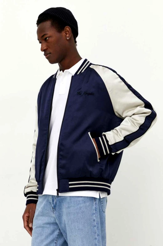 The Kooples Μπουφάν bomber The Kooples ανδρικά, χρώμα: ναυτικό μπλε