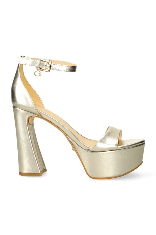 Guess Δερμάτινα σανδάλια Guess IDAS Ozweego IDAS χρώμα: χρυσαφί, FLJIDS LEP3 GY6177 FLJIDS LEP03