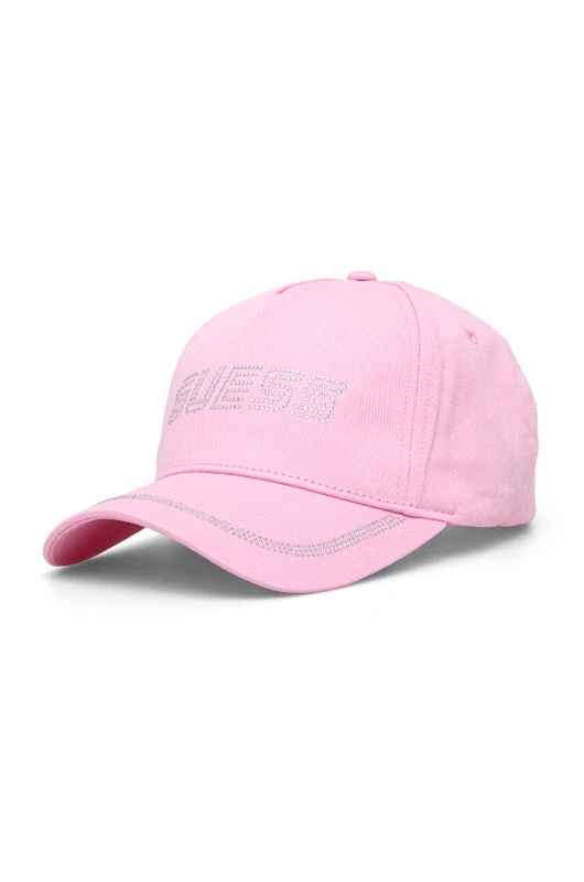 Guess Βαμβακερό καπέλο του μπέιζμπολ Guess χρώμα: ροζ