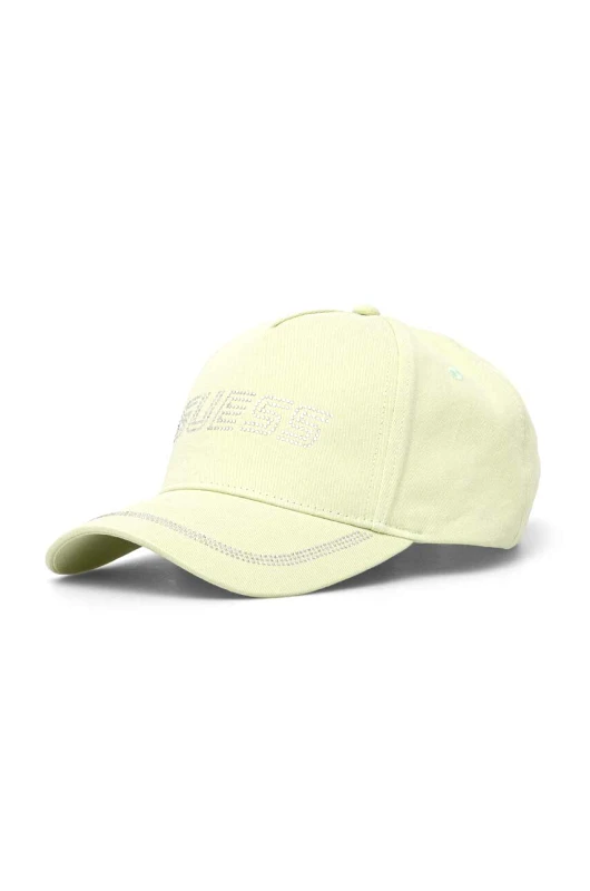 Guess Βαμβακερό καπέλο του μπέιζμπολ Guess χρώμα: πράσινο