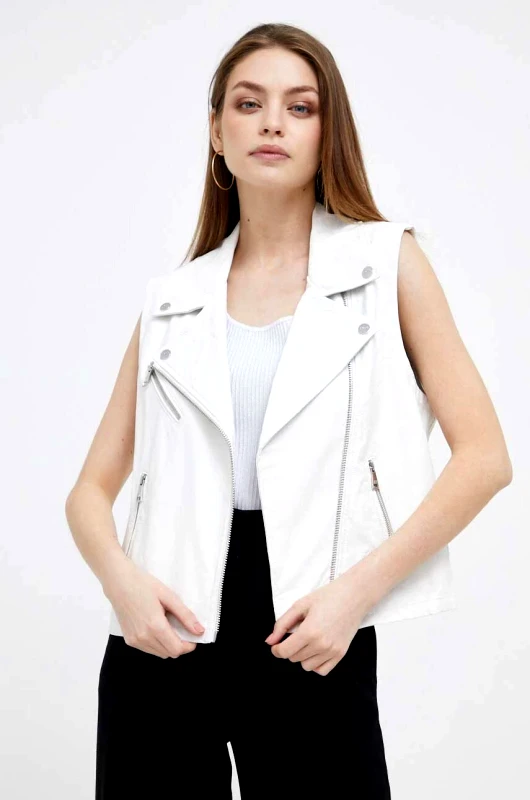 DKNY Αμάνικο μπουφάν DKNY χρώμα: άσπρο