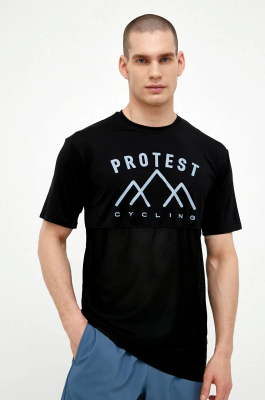 Protest Ποδηλατικό κοντομάνικο Protest Prtcornet χρώμα: μαύρο
