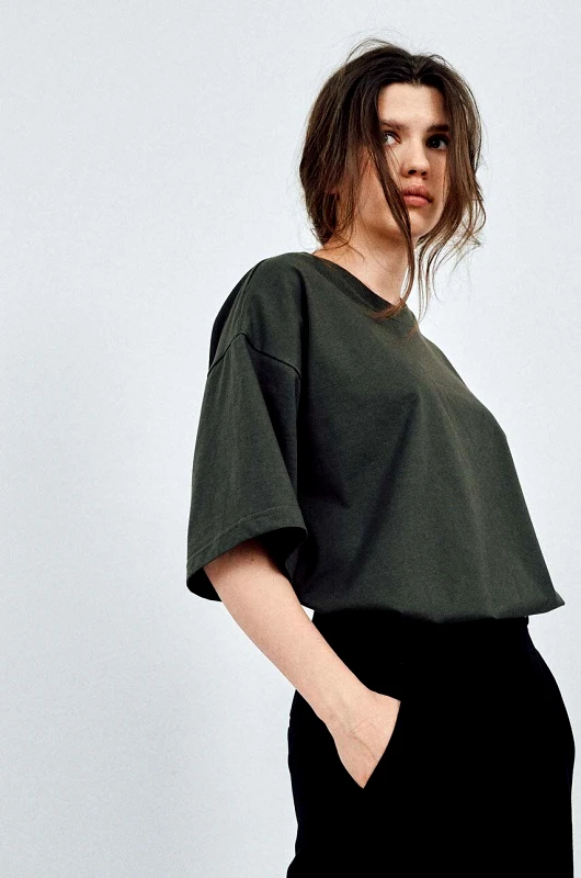Muuv. Βαμβακερό μπλουζάκι MUUV. READY TO WEAR χρώμα: πράσινο
