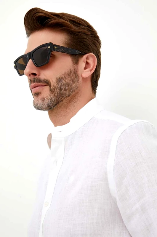 Alexander McQueen Γυαλιά ηλίου Alexander McQueen χρώμα: καφέ