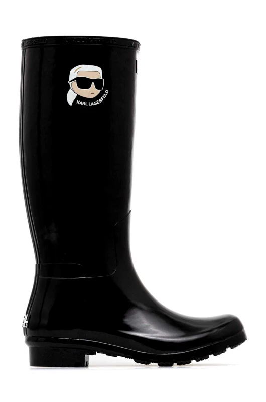 Karl Lagerfeld Γαλότσες Karl Lagerfeld KALOSH NFT χρώμα: μαύρο, KL47090N F3KL47090N