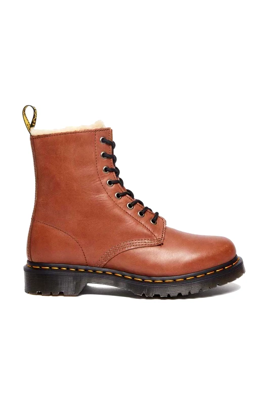 Dr. Martens Δερμάτινες μπότες Dr. Martens Dr. Martens Serana 27782225 γυναικεία, χρώμα: καφέ F3DM27782225