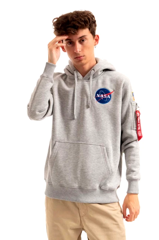 Μπλούζα Alpha Industries χρώμα γκρι, με κουκούλα 178317.17 φωτογραφία