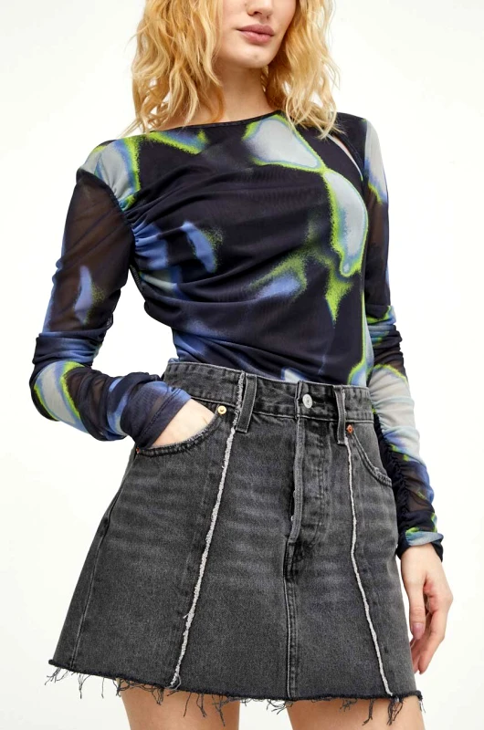 Levi's Τζιν φούστα Levi's χρώμα: γκρι