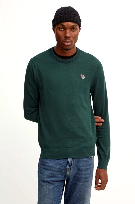 PS Paul Smith Πουλόβερ με προσθήκη μαλλιού PS Paul Smith ανδρικό, χρώμα: πράσινο, M2R.530XZ.N22226