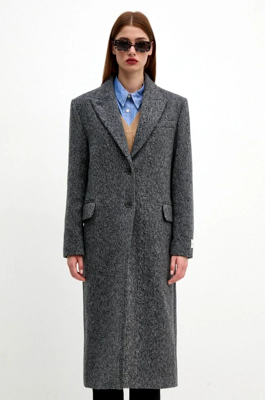 Calvin Klein Μάλλινο παλτό Calvin Klein χρώμα: γκρι, K20K207710