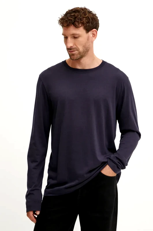 CDLP Longsleeve CDLP χρώμα: ναυτικό μπλε, MTO018012201