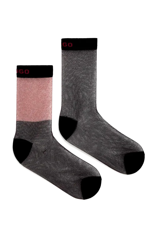 HUGO Κάλτσες HUGO 2-pack χρώμα: μαύρο, 50524270