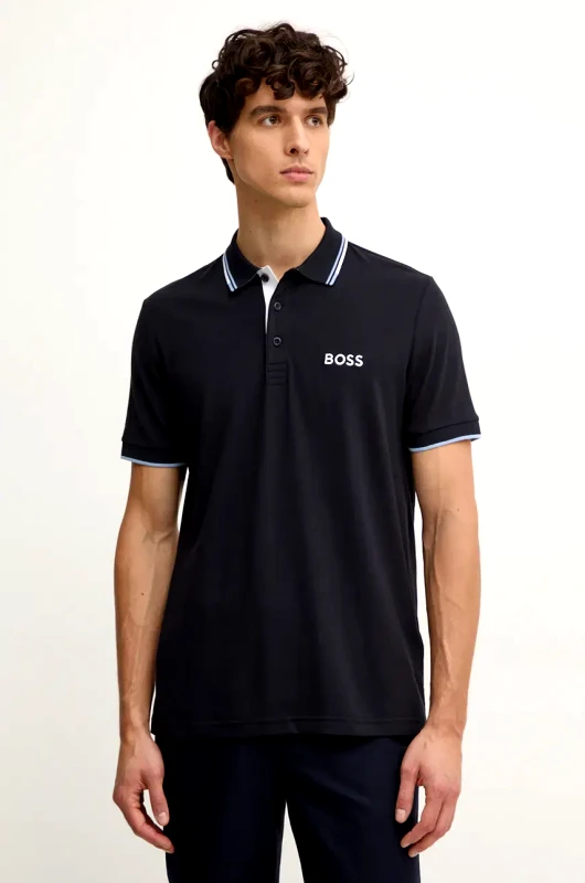BOSS Green Πόλο Boss Green χρώμα: ναυτικό μπλε, 50469102