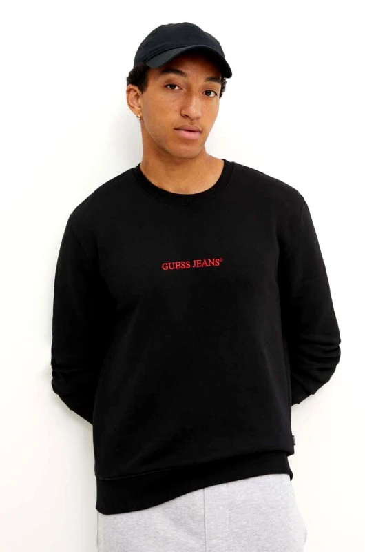 Guess Jeans Μπλούζα Guess Jeans χρώμα: μαύρο, M4YQ19 K9V31