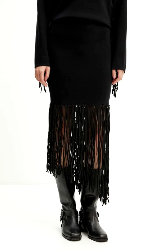 MUNTHE Φούστα MUNTHE TAYRU χρώμα: μαύρο, 243123024376