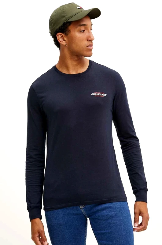 Guess Jeans Βαμβακερή μπλούζα με μακριά μανίκια Guess Jeans