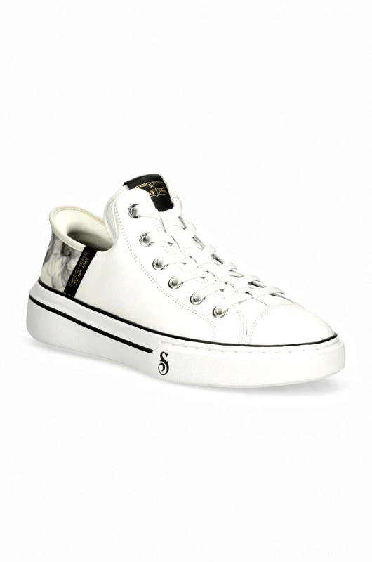 Skechers Δερμάτινα ελαφριά παπούτσια Skechers SKECHERS X SNOOP DOGG χρώμα: άσπρο