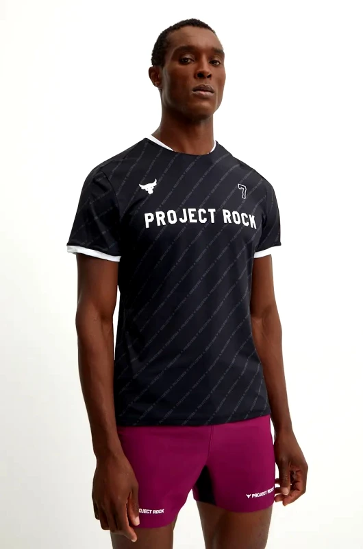 Under Armour Μπλουζάκι προπόνησης Under Armour Project Rock χρώμα: μαύρο, 1387512