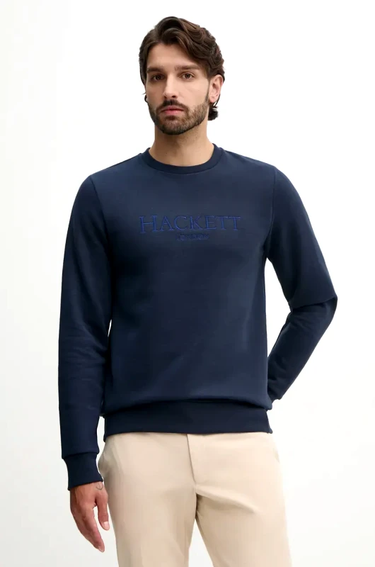 Hackett London Μπλούζα Hackett London χρώμα: ναυτικό μπλε, HM581279