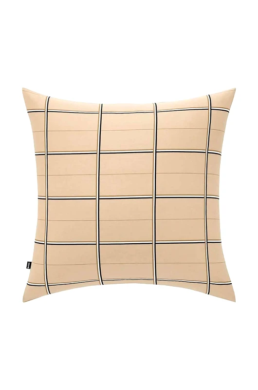BOSS Βαμβακερή μαξιλαροθήκη BOSS BOSSCHEC Beige 65 x 65 cm
