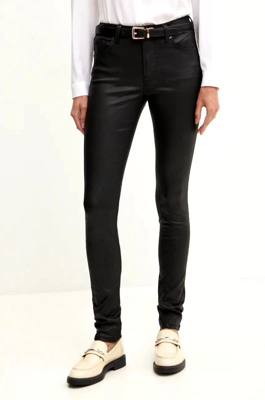 Pepe Jeans Τζιν παντελόνι Pepe Jeans SKINNY JEANS MW χρώμα: μαύρο, PL204728XM5
