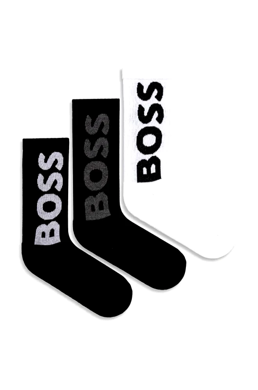 BOSS BOSS κάλτσες ανδρικές 3P QS Rib Logo CC 3-pack