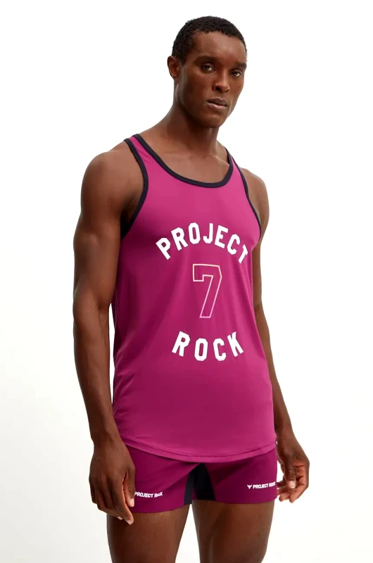 Under Armour Μπλουζάκι προπόνησης Under Armour Project Rock χρώμα: μοβ, 1386888