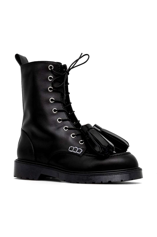 JW Anderson Μποτάκια JW Anderson Tassel χρώμα: μαύρο, ANW43001A