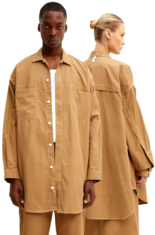 Sunnei Πουκάμισο Sunnei χρώμα: μπεζ, RTWXSHR005