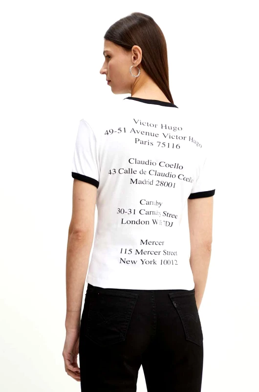 The Kooples Βαμβακερό μπλουζάκι The Kooples γυναικείο, χρώμα: άσπρο, FTSC29000K