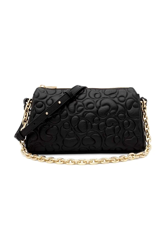 Tous Δερμάτινη τσάντα Tous Greta χρώμα: μαύρο