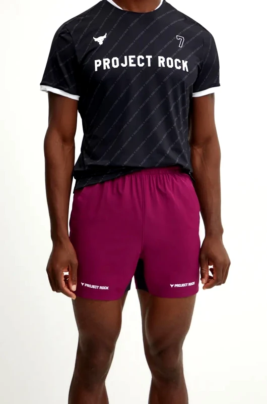Under Armour Σορτς προπόνησης Under Armour Project Rock χρώμα: μοβ