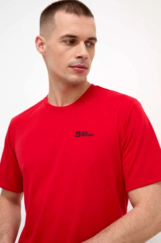Jack Wolfskin Αθλητικό μπλουζάκι Jack Wolfskin Vonnan χρώμα: κόκκινο