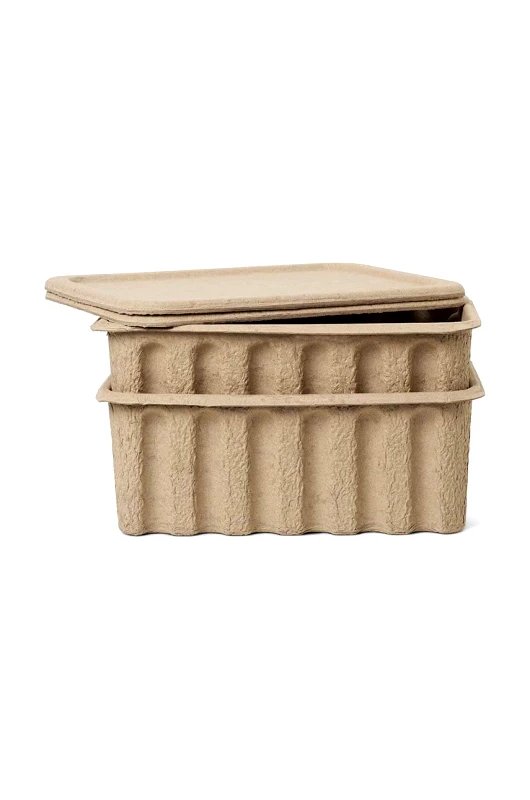 Ferm Living Κουτί αποθήκευσης ferm LIVING Paper Pulp Box L 2-pack