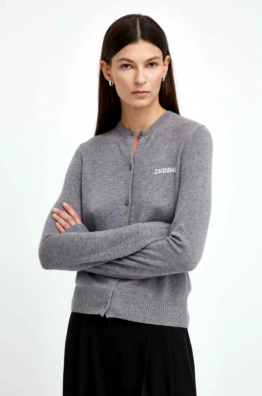 2NDDAY Ζακέτα από μίγμα μαλλιού 2NDDAY 2ND Vinny TT - Soft Wool Blen2ND Vinny TT - Soft Wool Blen χρώμα: γκρι, 2000341408 2000341408