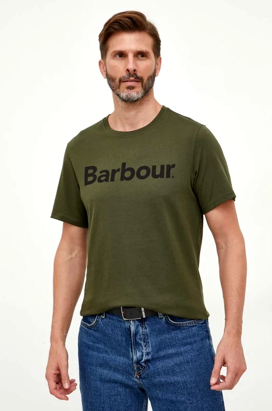 Barbour Βαμβακερό μπλουζάκι Barbour χρώμα: πράσινο MTS0531