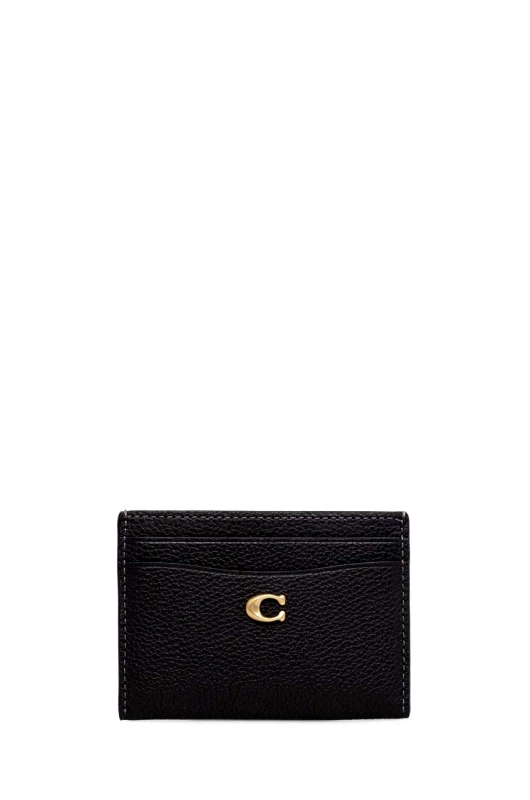 Coach Δερμάτινη θήκη για κάρτες Coach Essential Card Case χρώμα: μαύρο