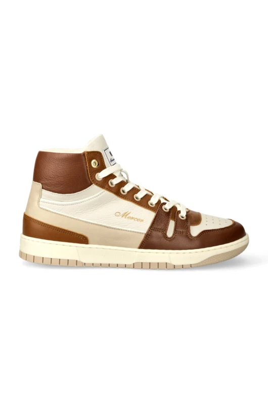 The Mercer Brand Δερμάτινα αθλητικά παπούτσια The Mercer Brand The Brooklyn High χρώμα: καφέ, ME233014