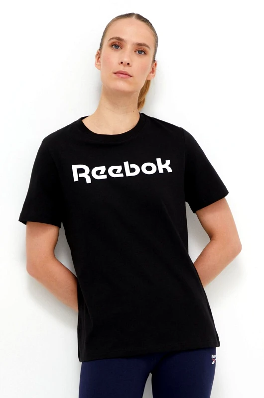 Reebok Βαμβακερό μπλουζάκι Reebok χρώμα: μαύρο 100073083