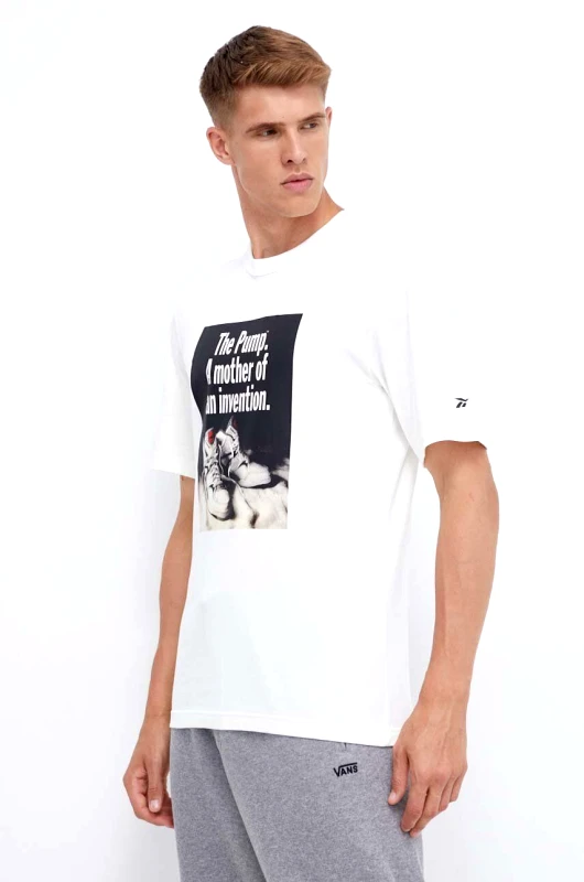 Reebok Classic Βαμβακερό μπλουζάκι Reebok Classic Basketball χρώμα: μπεζ