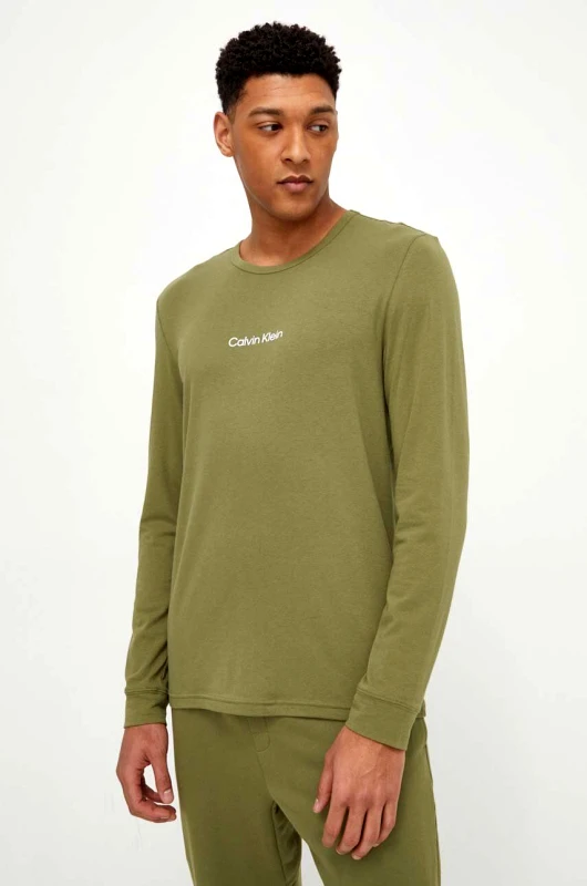 Calvin Klein Underwear Μακρυμάνικο lounge Calvin Klein Underwear χρώμα: πράσινο