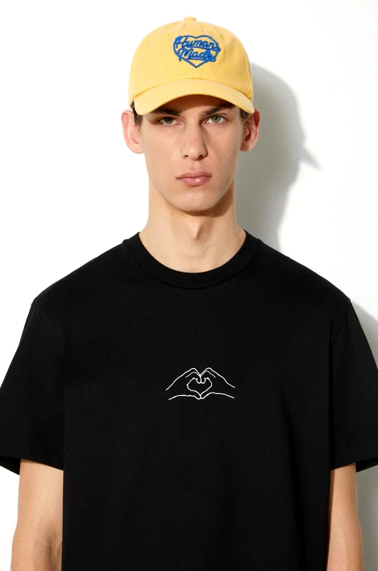 Neil Barrett Βαμβακερό μπλουζάκι Neil Barrett Slim Heart Shape Print ανδρικό, χρώμα: μαύρο, MY70262A-Y530-524N