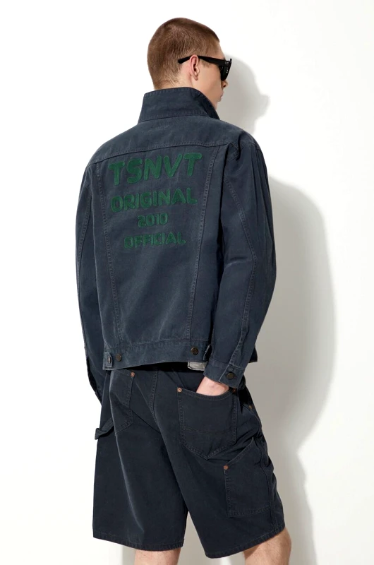 thisisneverthat Τζιν μπουφάν thisisneverthat Trucker ανδρικό, χρώμα: ναυτικό μπλε, TN241WOWLS06