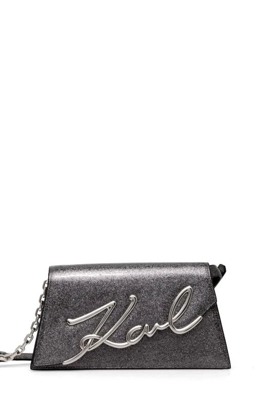 Karl Lagerfeld Τσάντα Karl Lagerfeld χρώμα: ασημί, A1W30150