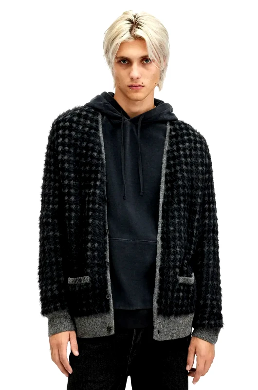 AllSaints Ζακέτα από μίγμα μαλλιού AllSaints EDGAR χρώμα: μαύρο, M041KB